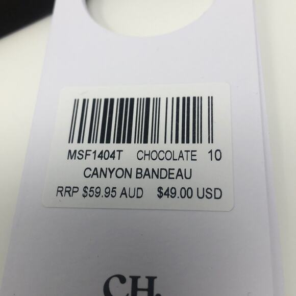 LAST ONE!!  NWT Charlie Holiday 6 chocolate color bandeau - Picture 3 of 7